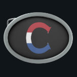 C Monogram overlaid on NLD Flag on bk bbcnt Belt Buckle<br><div class="desc">C Monogram overlaid on The Netherlands Flag on black belt buckle

Design © Trinkets and Things 2022 - AHP Design. All Rights Reserved.</div>