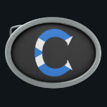 C Monogram overlaid on Scottish Flag bbcnt Belt Buckle<br><div class="desc">C Monogram overlaid on Scottish Flag Belt Buckle

Design © Trinkets and Things 2017 - AHP Design. All Rights Reserved.

030417</div>