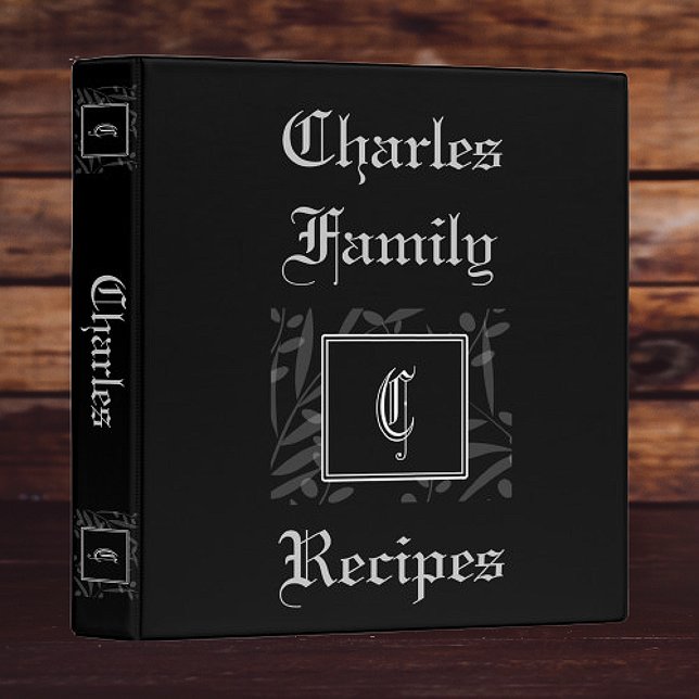 C Monogram Recipe Book Binder (C Monogram Recipe Book Binder)