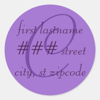 "C" monogram return address label - personalize