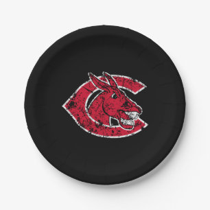C Mules Logo Distressed Paper Plates