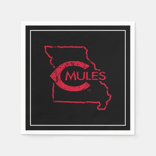 C Mules State Love Napkins (Front)