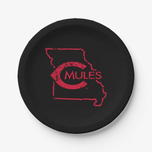 C Mules State Love Paper Plates (Front)