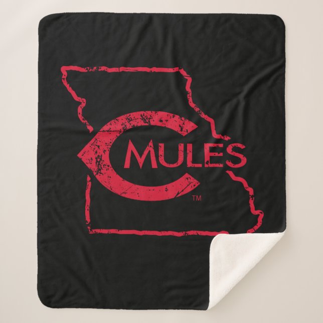 C Mules State Love Sherpa Blanket (Front)