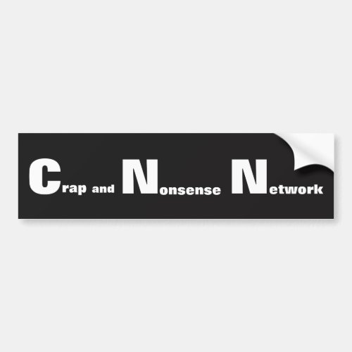 C N N The crap and nonsense network Bumper Sticker