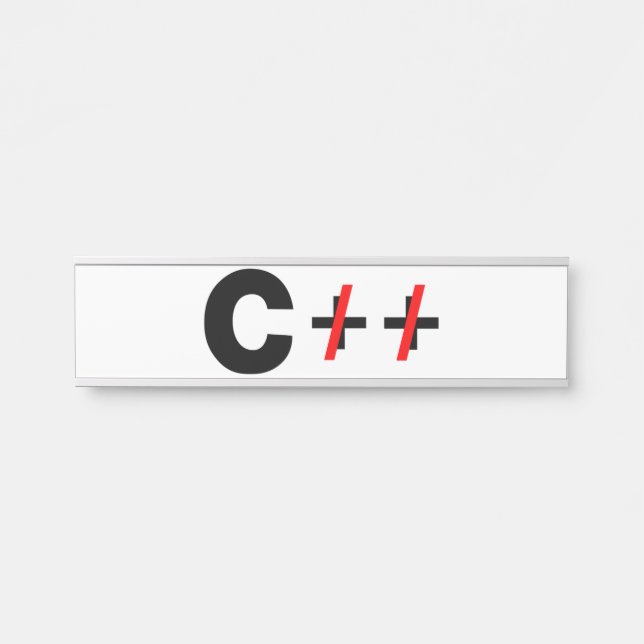 C, not C++ Door Sign (Front)