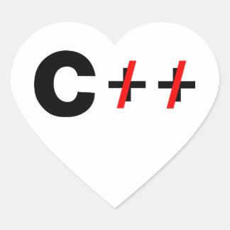 C, not C++ Heart Sticker