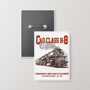 C&O Class H-8 2-6-6-6 Allegheny Steam Locomotive Button