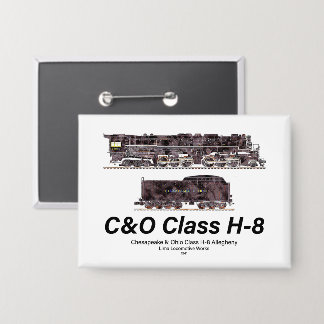 C&O Class H-8 Allegheny Steam Locomotive Profile Button