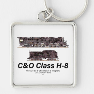 C&O Class H-8 Allegheny Steam Locomotive Profile Keychain