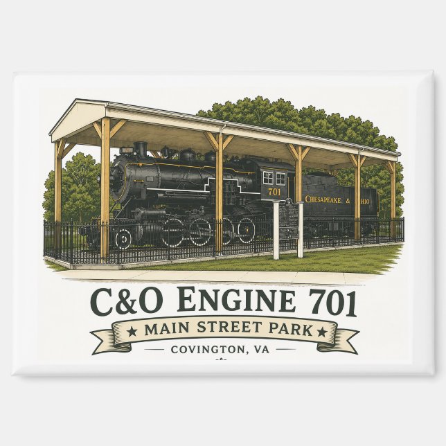 C&O Engine 701 Magnet (Front)