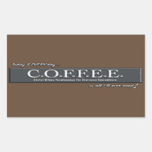 C.O.F.F.E.E. ❤ Sticker Art Christian Heart Acronym
