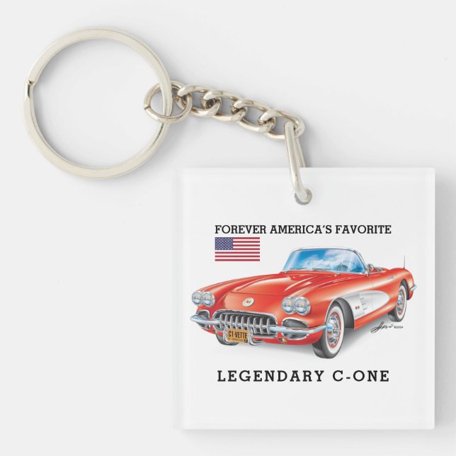 C-ONE AUTOMOBILE ART KEYCHAIN (Front)