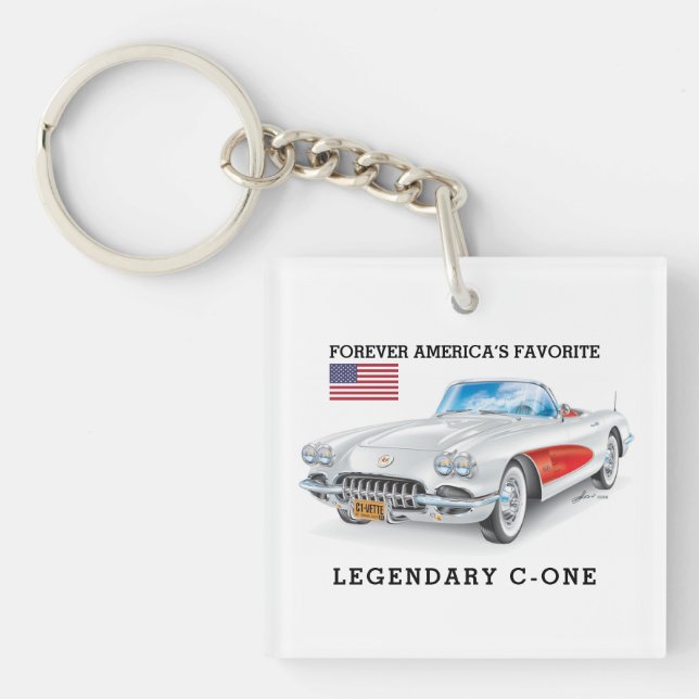 C-ONE AUTOMOBILE ART KEYCHAIN (Front)