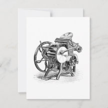 C&P Old Style letterpress printing press card