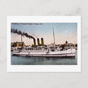 C.P.R., s.s. "Princess Victoria", Victoria, B.C. Postcard
