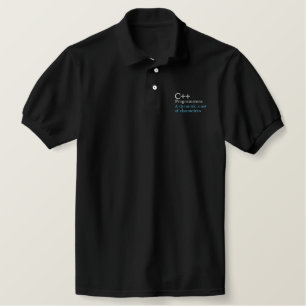 C++ Programmers: A dynamic_cast of characters Embroidered Polo Shirt