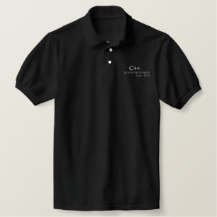 C++: Promoting integers since 1983 Embroidered Polo Shirt