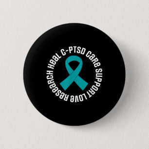 C-ptsd Awareness Ribbon Support Month Button