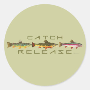 C & R - Trout Classic Round Sticker