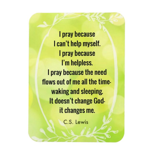C.S. Lewis Prayer Poem Magnet (Vertical)
