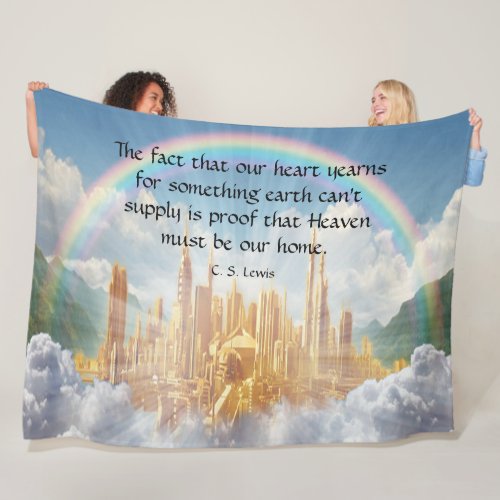 C S Lewis Quote  Fleece Blanket