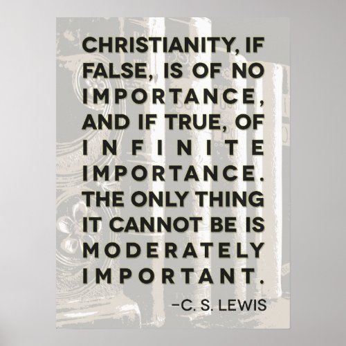 C S Lewis Quote Poster _ Christianity