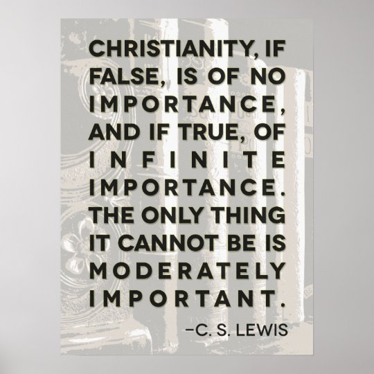 C. S. Lewis Quote Poster "Christianity..."