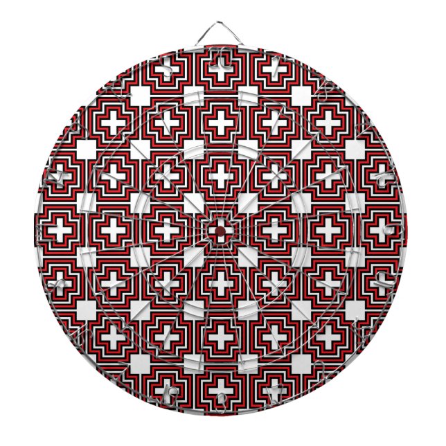 C&S Red Dartboard With Darts (Front)