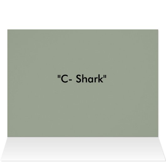 "C-Shark" Music Gretting Card. (Inside Horizontal (Top))