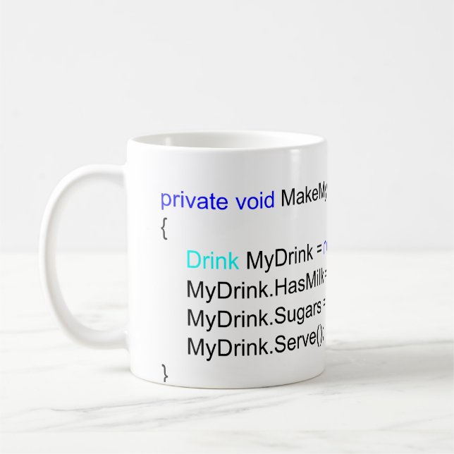 C# Sharp Programmers Coffee Mug (Left)