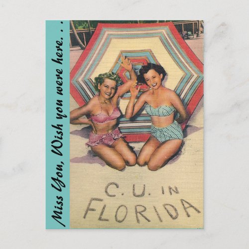 C U in FLORIDA Postcard