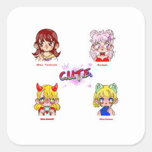 cute anime manga girls stickers 37 results zazzle