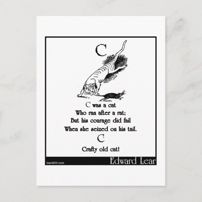 C was a cat postcard (Front)