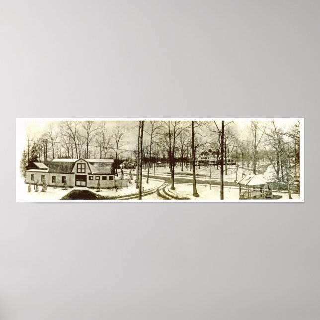 Ca. 1900 Highland Short Hills NJ Panorama Poster (Front)