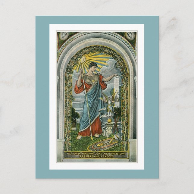ca 1910, Minerva Mosaic at the Library of Congress Postcard (Front)