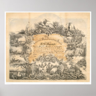 CA. Agricultural Society Certificate (0058A) Poster