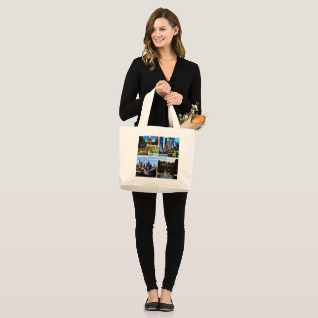 CA Alberta - Calgary - Garden of Blue Blood - Large Tote Bag (Front (Model))