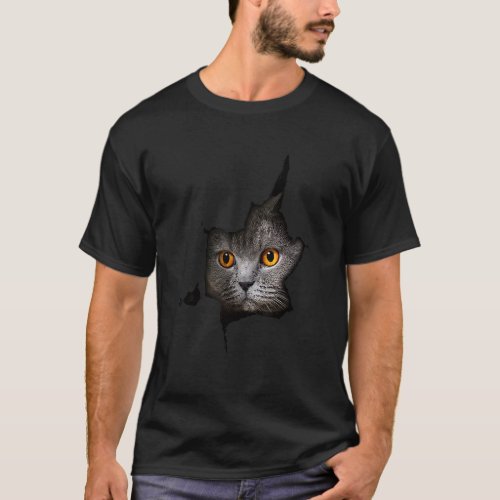 Ca  Black Cat  Cat Torn Cloth  Kitten T-Shirt