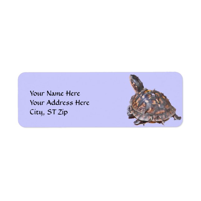 CA- Box Turtle Address Label.. Label (Front)