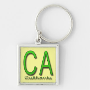CA California green Keychain