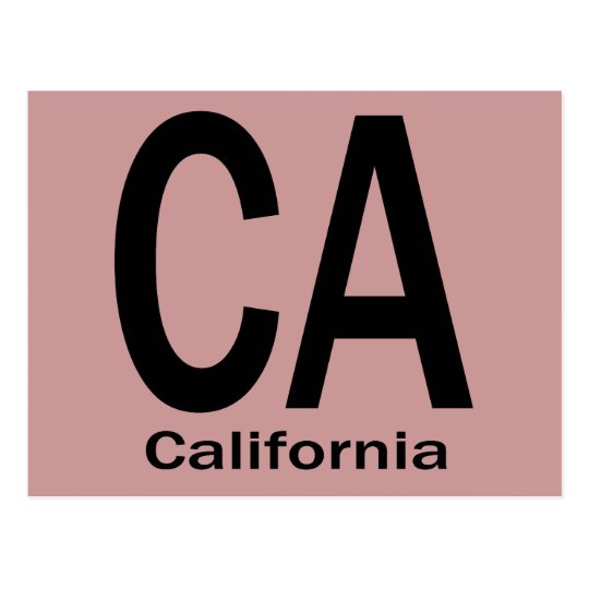 CA California plain black Postcard