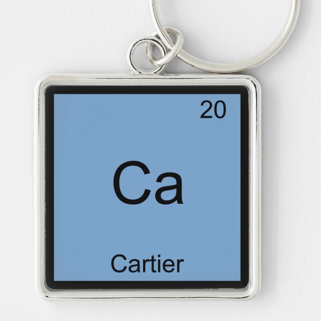 Ca - Cartier Funny Chemistry Element Symbol Tee Keychain (Front)