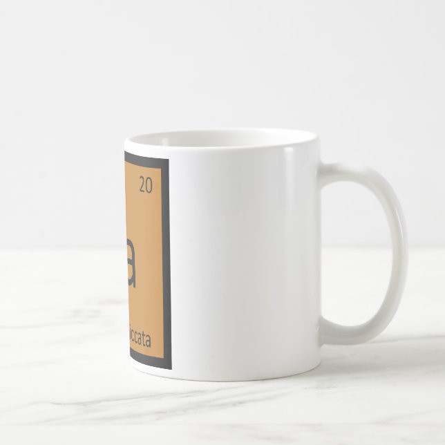 Ca - Chicken Piccata Chemistry Periodic Table Coffee Mug (Right)