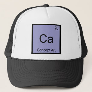 Ca - Concept Art Funny Chemistry Element Symbol Trucker Hat