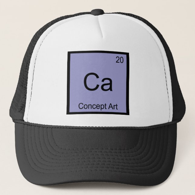Ca - Concept Art Funny Chemistry Element Symbol Trucker Hat (Front)