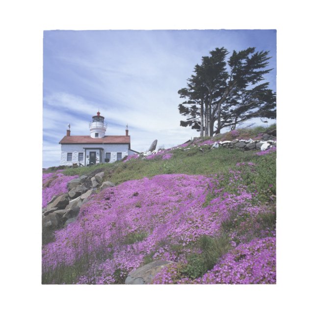 CA, Crescent City, Battery Point lighthouse with Notepad (Front)