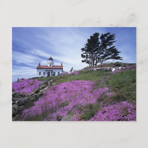 CA Crescent City Battery Point lighthouse with Postcard