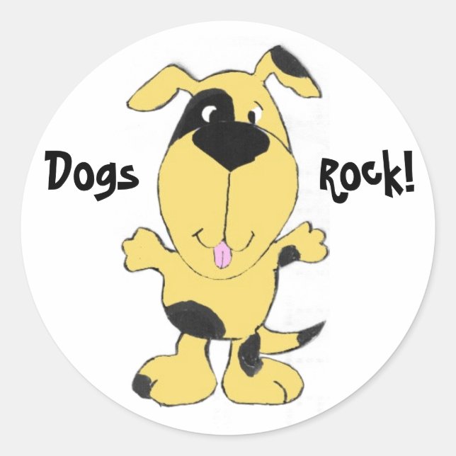CA- Dogs, Rock! Stickers (Front)