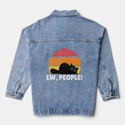 Ca Ew People Cat Vintage  Denim Jacket